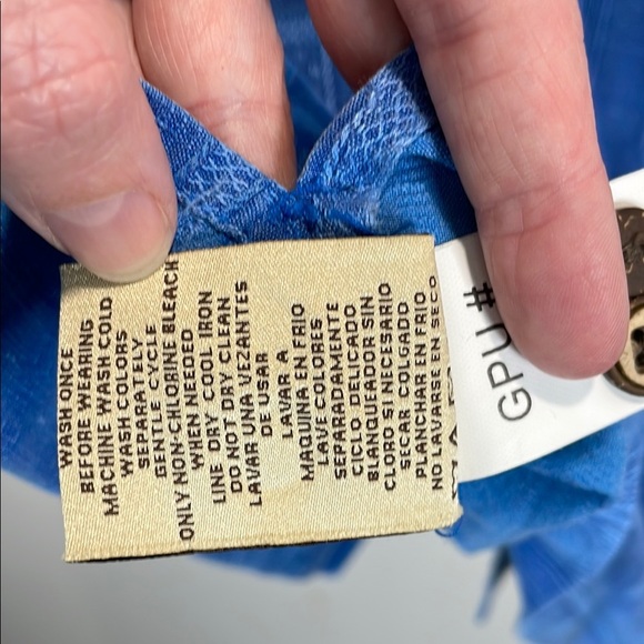 Vintage Jamaica Jaxx Blue 100% Silk Hawaiian Casual Button Down Shirt L - Picture 10 of 10